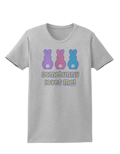 Three Easter Bunnies - Somebunny Loves Me Womens T-Shirt by TooLoud-Womens T-Shirt-TooLoud-AshGray-X-Small-Davson Sales