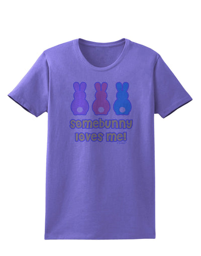 Three Easter Bunnies - Somebunny Loves Me Womens T-Shirt by TooLoud-Womens T-Shirt-TooLoud-Violet-X-Small-Davson Sales