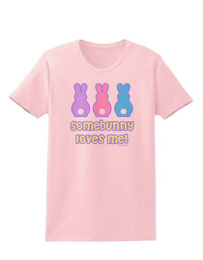 Three Easter Bunnies - Somebunny Loves Me Womens T-Shirt by TooLoud-Womens T-Shirt-TooLoud-PalePink-X-Small-Davson Sales