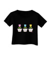 Three Easter Tulips Infant T-Shirt Dark by TooLoud-Infant T-Shirt-TooLoud-Black-06-Months-Davson Sales