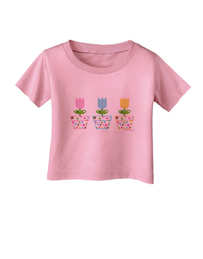 Three Easter Tulips Infant T-Shirt by TooLoud-Infant T-Shirt-TooLoud-Candy-Pink-06-Months-Davson Sales