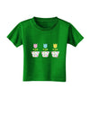 Three Easter Tulips Toddler T-Shirt Dark by TooLoud-Toddler T-Shirt-TooLoud-Clover-Green-2T-Davson Sales