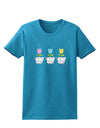 Three Easter Tulips Womens Dark T-Shirt by TooLoud-Womens T-Shirt-TooLoud-Turquoise-X-Small-Davson Sales