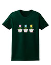 Three Easter Tulips Womens Dark T-Shirt by TooLoud-Womens T-Shirt-TooLoud-Forest-Green-Small-Davson Sales