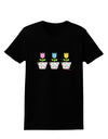 Three Easter Tulips Womens Dark T-Shirt by TooLoud-Womens T-Shirt-TooLoud-Black-X-Small-Davson Sales