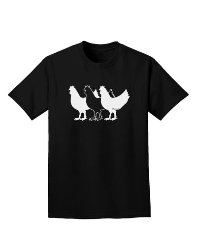 Three French Hens Adult Dark T-Shirt-Mens T-Shirt-TooLoud-Black-Small-Davson Sales