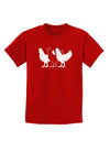 Three French Hens Childrens Dark T-Shirt-Childrens T-Shirt-TooLoud-Red-X-Small-Davson Sales