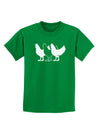 Three French Hens Childrens Dark T-Shirt-Childrens T-Shirt-TooLoud-Kelly-Green-X-Small-Davson Sales