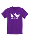 Three French Hens Childrens Dark T-Shirt-Childrens T-Shirt-TooLoud-Purple-X-Small-Davson Sales