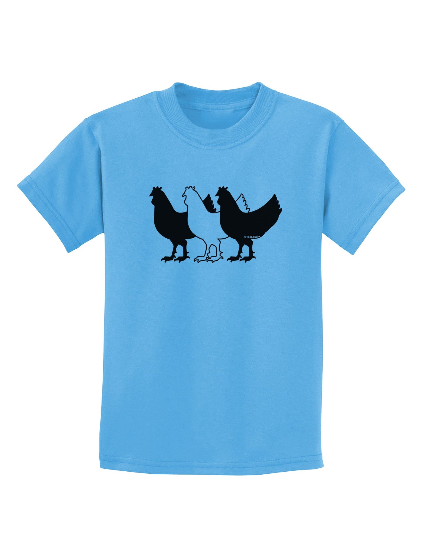 Three French Hens Childrens T-Shirt-Childrens T-Shirt-TooLoud-Aquatic-Blue-X-Small-Davson Sales