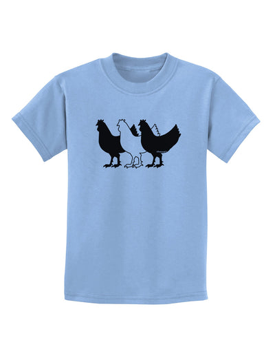 Three French Hens Childrens T-Shirt-Childrens T-Shirt-TooLoud-Light-Blue-X-Small-Davson Sales