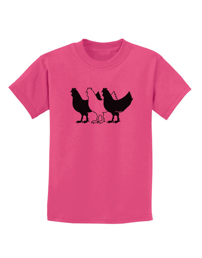 Three French Hens Childrens T-Shirt-Childrens T-Shirt-TooLoud-Sangria-X-Small-Davson Sales