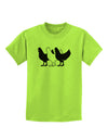 Three French Hens Childrens T-Shirt-Childrens T-Shirt-TooLoud-Lime-Green-X-Small-Davson Sales