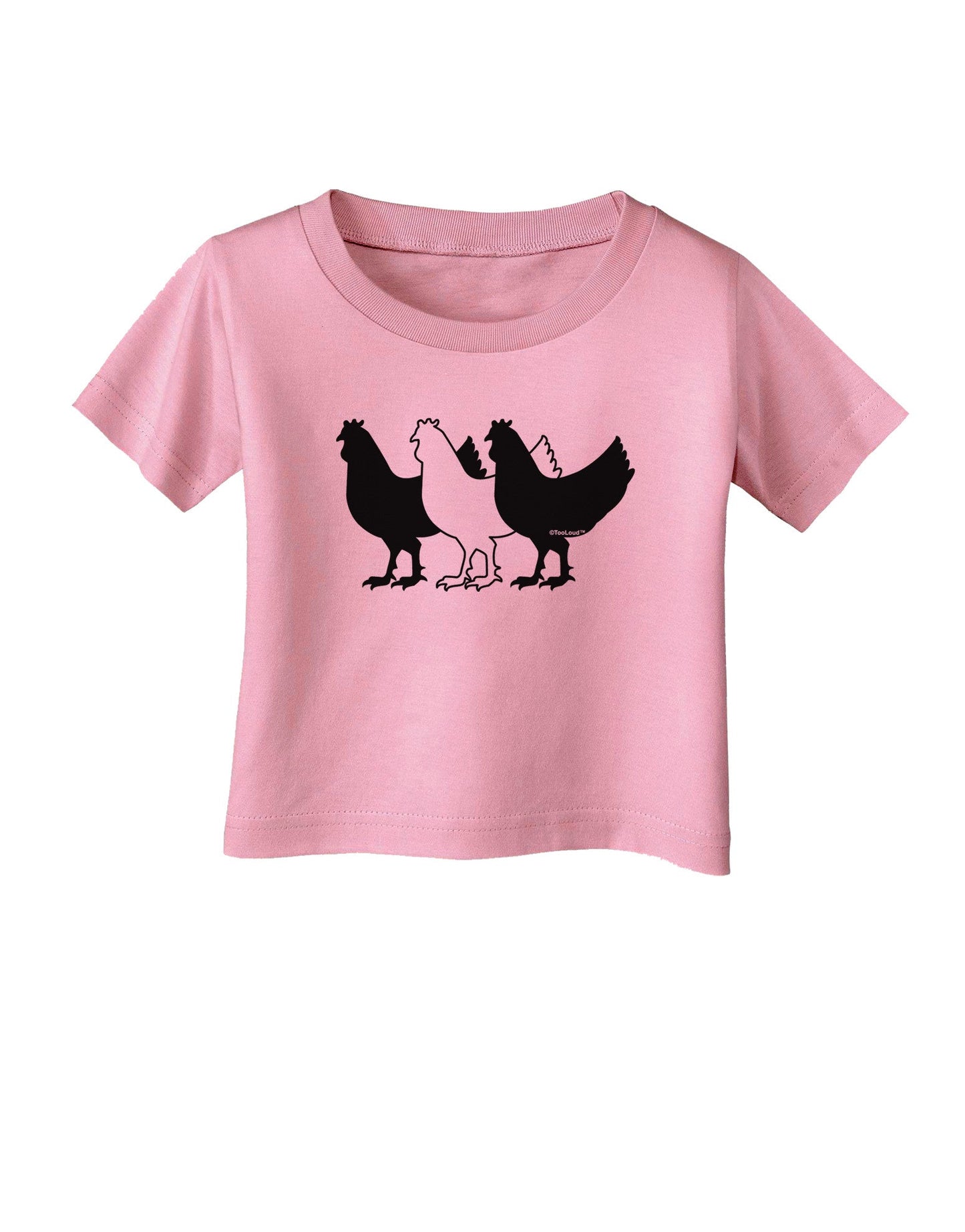 Three French Hens Infant T-Shirt-Infant T-Shirt-TooLoud-Candy-Pink-06-Months-Davson Sales