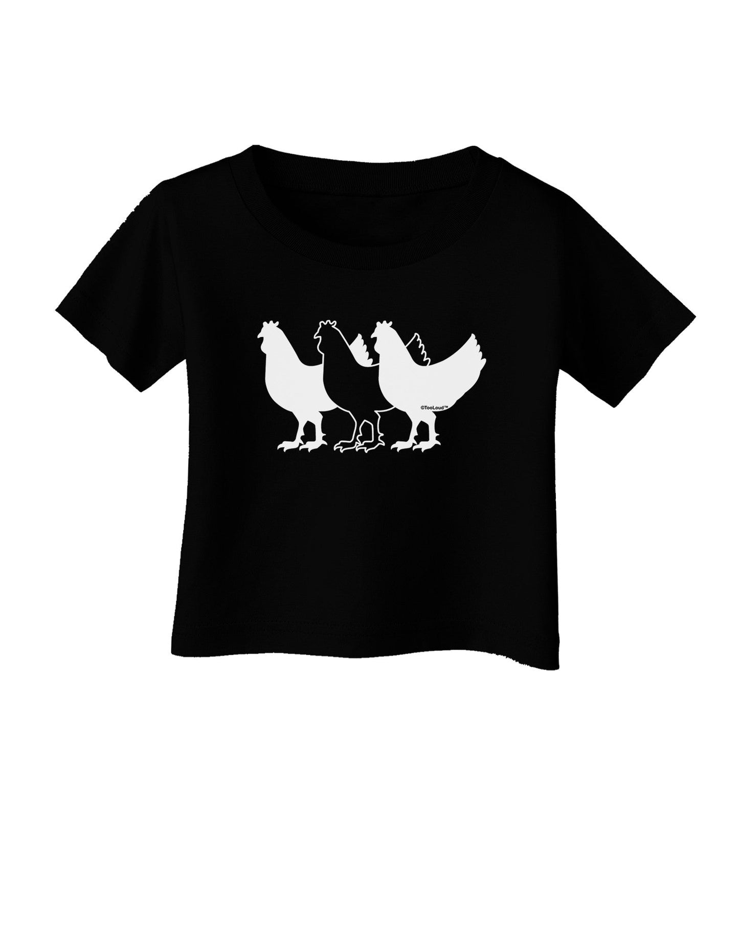 Three French Hens Infant T-Shirt Dark-Infant T-Shirt-TooLoud-Black-06-Months-Davson Sales