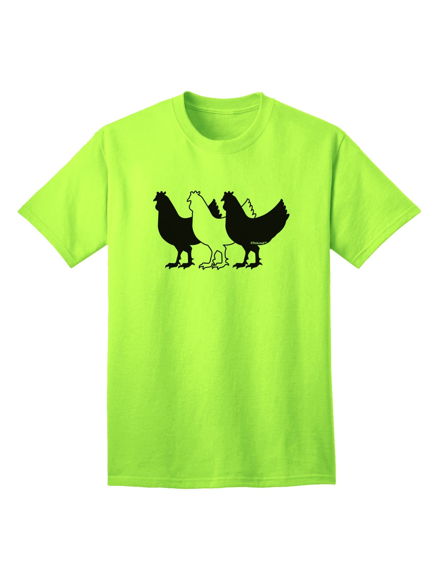 Three French Hens Premium Adult T-Shirt Collection-Mens T-shirts-TooLoud-Neon-Green-Small-Davson Sales