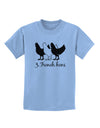 Three French Hens Text Childrens T-Shirt-Childrens T-Shirt-TooLoud-Light-Blue-X-Small-Davson Sales