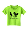 Three French Hens Text Toddler T-Shirt-Toddler T-Shirt-TooLoud-Lime-Green-2T-Davson Sales