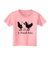 Three French Hens Text Toddler T-Shirt-Toddler T-Shirt-TooLoud-Candy-Pink-2T-Davson Sales