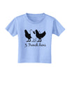 Three French Hens Text Toddler T-Shirt-Toddler T-Shirt-TooLoud-Aquatic-Blue-2T-Davson Sales