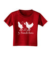 Three French Hens Text Toddler T-Shirt Dark-Toddler T-Shirt-TooLoud-Red-2T-Davson Sales