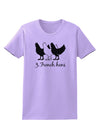 Three French Hens Text Womens T-Shirt-Womens T-Shirt-TooLoud-Lavender-X-Small-Davson Sales