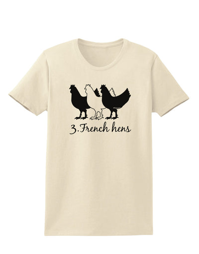 Three French Hens Text Womens T-Shirt-Womens T-Shirt-TooLoud-Natural-X-Small-Davson Sales