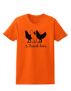 Three French Hens Text Womens T-Shirt-Womens T-Shirt-TooLoud-Orange-X-Small-Davson Sales