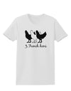 Three French Hens Text Womens T-Shirt-Womens T-Shirt-TooLoud-White-X-Small-Davson Sales