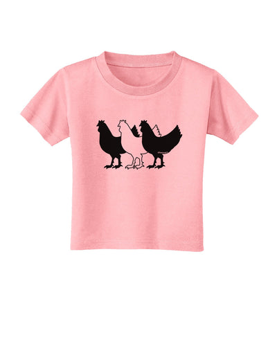 Three French Hens Toddler T-Shirt-Toddler T-Shirt-TooLoud-Candy-Pink-2T-Davson Sales