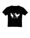 Three French Hens Toddler T-Shirt Dark-Toddler T-Shirt-TooLoud-Black-2T-Davson Sales