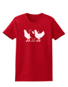 Three French Hens Womens Dark T-Shirt-TooLoud-Red-X-Small-Davson Sales