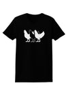 Three French Hens Womens Dark T-Shirt-TooLoud-Black-X-Small-Davson Sales