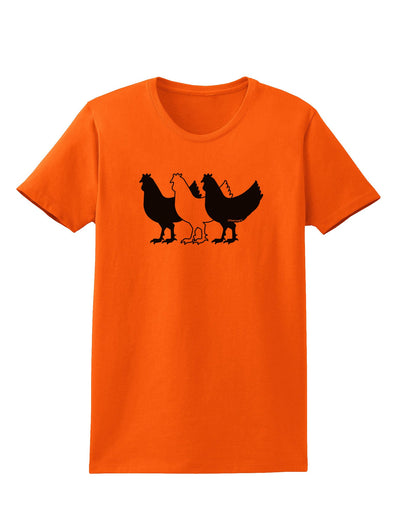 Three French Hens Womens T-Shirt-Womens T-Shirt-TooLoud-Orange-X-Small-Davson Sales