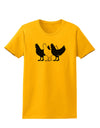 Three French Hens Womens T-Shirt-Womens T-Shirt-TooLoud-Gold-X-Small-Davson Sales