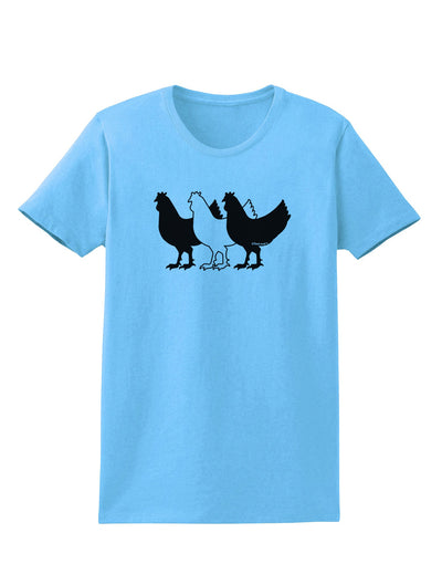 Three French Hens Womens T-Shirt-Womens T-Shirt-TooLoud-Aquatic-Blue-X-Small-Davson Sales