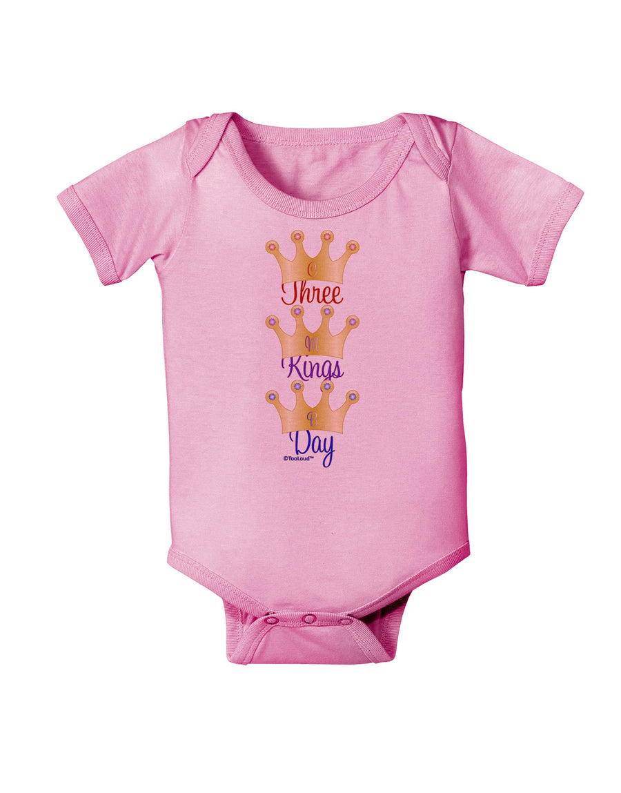 Three Kings Day - C M B Crowns Baby Romper Bodysuit by TooLoud-Baby Romper-TooLoud-White-06-Months-Davson Sales