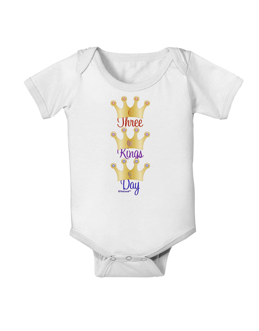 Three Kings Day - C M B Crowns Baby Romper Bodysuit by TooLoud-Baby Romper-TooLoud-White-06-Months-Davson Sales