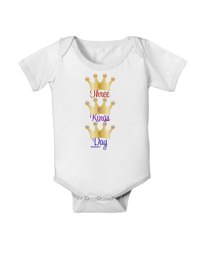 Three Kings Day - C M B Crowns Baby Romper Bodysuit by TooLoud-Baby Romper-TooLoud-White-06-Months-Davson Sales