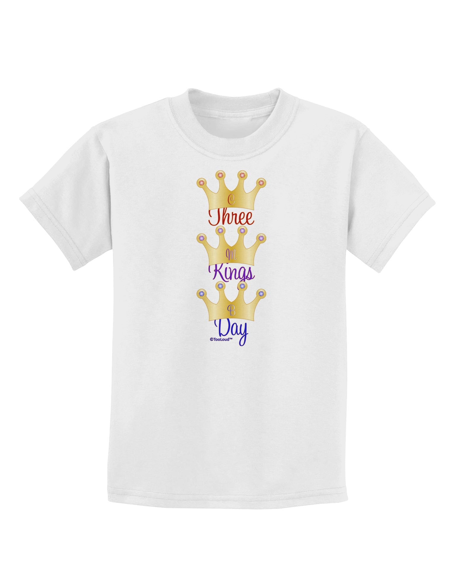 Three Kings Day - C M B Crowns Childrens T-Shirt by TooLoud-Childrens T-Shirt-TooLoud-White-X-Small-Davson Sales