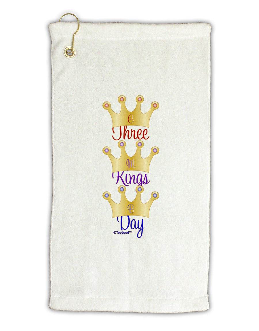 Three Kings Day - C M B Crowns Micro Terry Gromet Golf Towel 16 x 25 inch by TooLoud-Golf Towel-TooLoud-White-Davson Sales