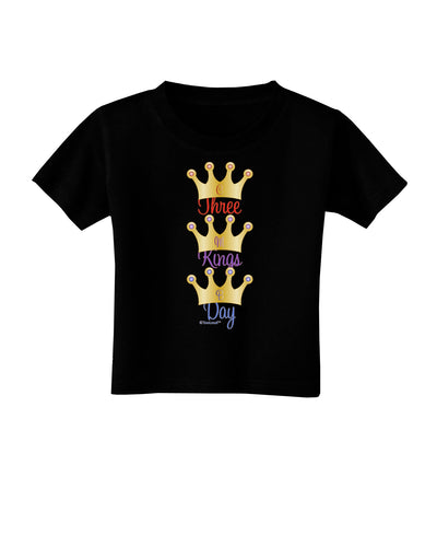 Three Kings Day - C M B Crowns Toddler T-Shirt Dark by TooLoud-Toddler T-Shirt-TooLoud-Black-2T-Davson Sales