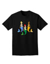 Three Mermaids Adult Dark T-Shirt-Mens T-Shirt-TooLoud-Black-Small-Davson Sales