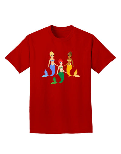 Three Mermaids Adult Dark T-Shirt-Mens T-Shirt-TooLoud-Red-Small-Davson Sales