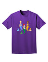 Three Mermaids Adult Dark T-Shirt-Mens T-Shirt-TooLoud-Purple-Small-Davson Sales