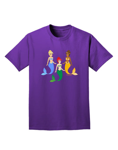 Three Mermaids Adult Dark T-Shirt-Mens T-Shirt-TooLoud-Purple-Small-Davson Sales