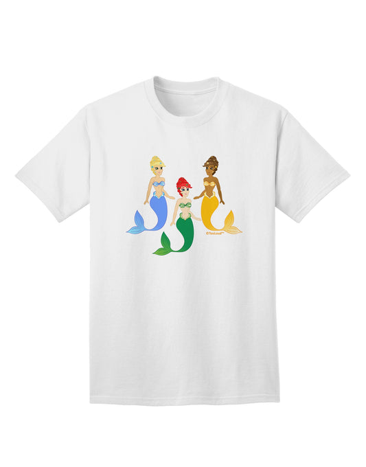 Three Mermaids Adult T-Shirt-Mens T-Shirt-TooLoud-White-Small-Davson Sales