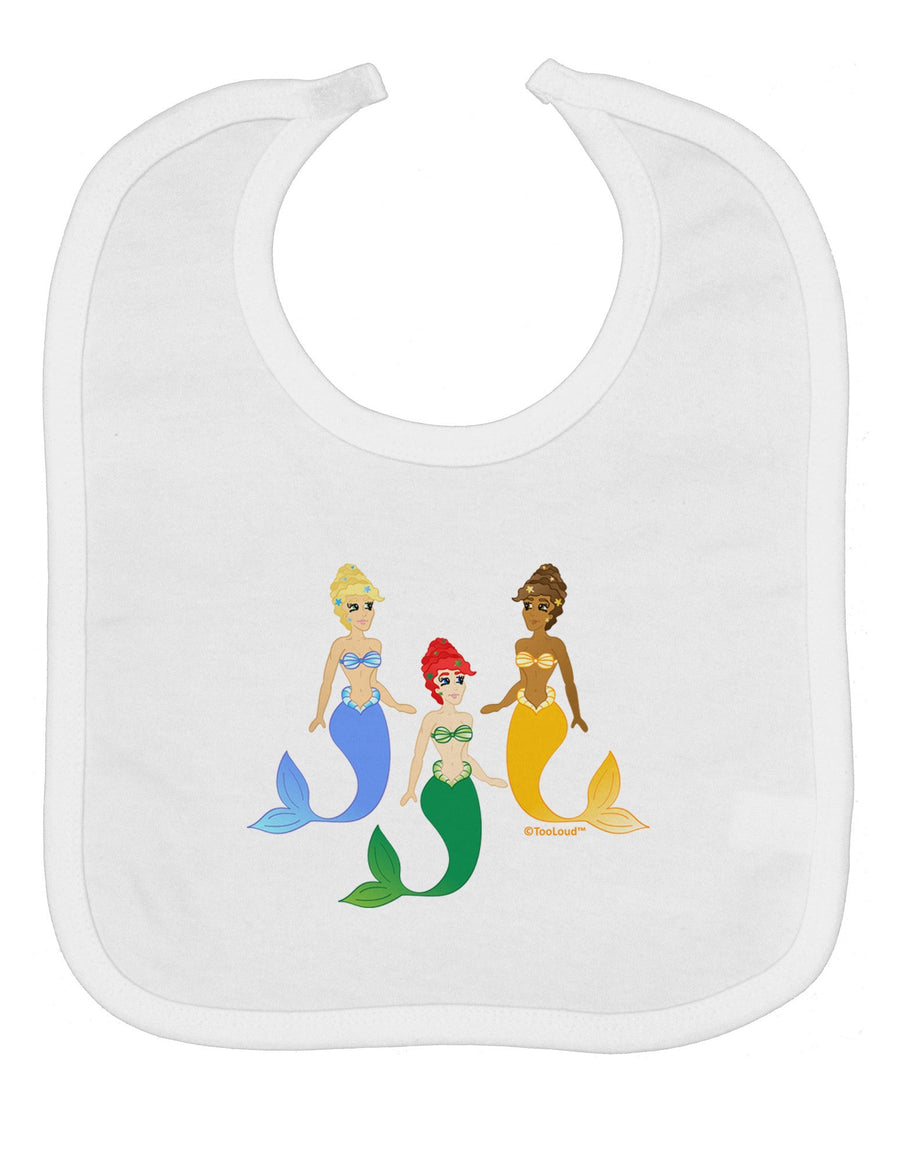 Three Mermaids Baby Bib