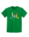 Three Mermaids Childrens Dark T-Shirt-Childrens T-Shirt-TooLoud-Kelly-Green-X-Small-Davson Sales