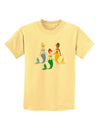 Three Mermaids Childrens T-Shirt-Childrens T-Shirt-TooLoud-Daffodil-Yellow-X-Small-Davson Sales